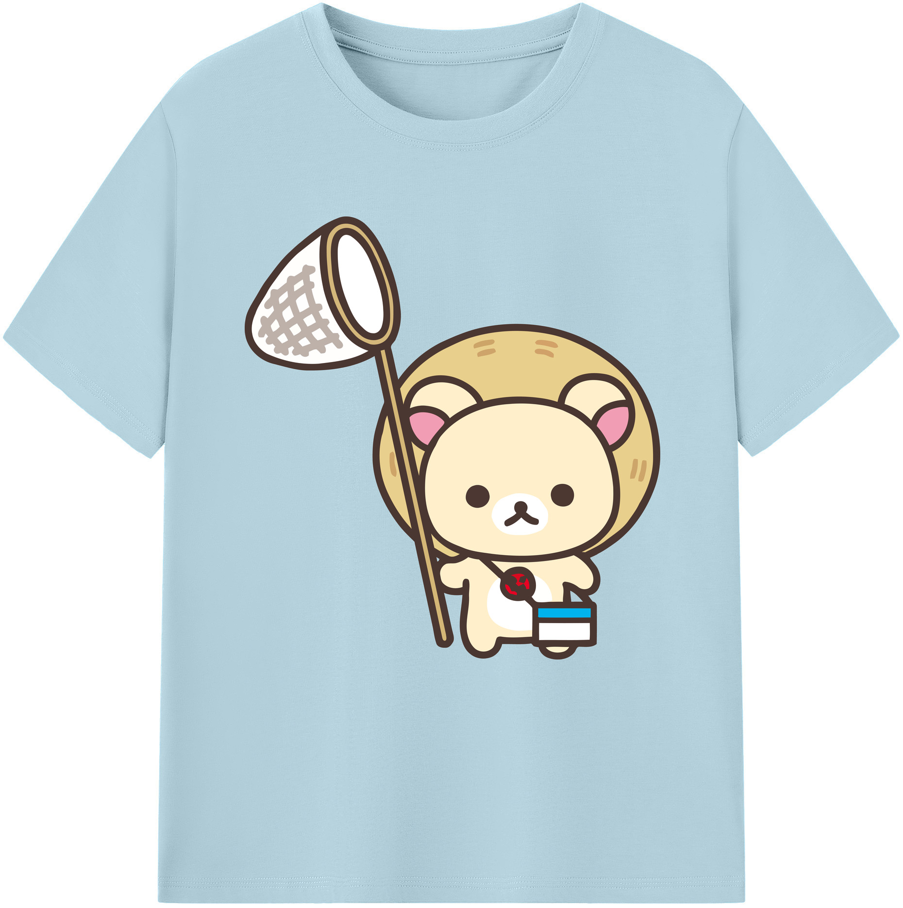 （画像用） リラックマ リラックマ キイロイトリ Rilakkuma Korilakkuma Kiiroitori 綿100％半袖Tシャツ（フロントプリント）